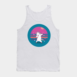 Retro Funny Unicorn Gift Colorful  and Sparkle Tank Top